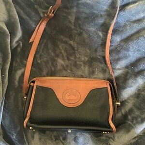 Dooney & Bourke Black and Tan Leather Bag